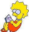 Lisa leyendo algo en inglés